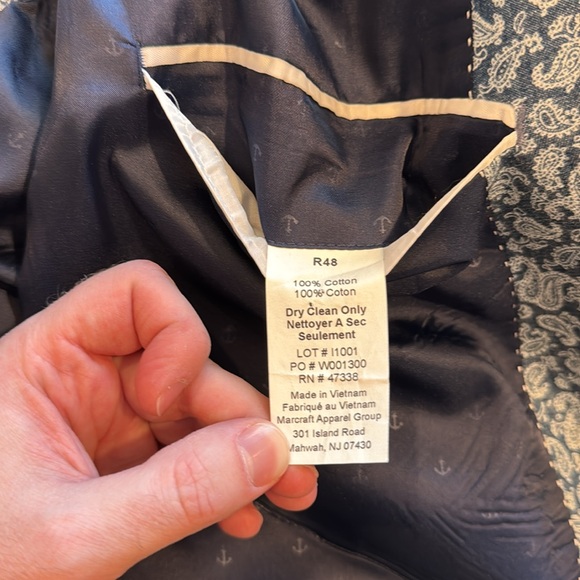 Vintage Tommy Hilfiger Paisley Sport Coat Size 48R - Picture 9 of 9